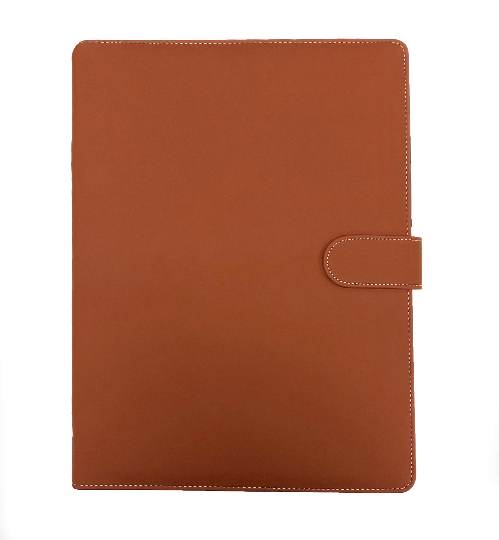 Deluxe Faux Leather Padfolio Portfolio Document Organizer with Zippered Closure Storage Pouch for Tablet PC/iPad/Kindle, Magnetic Closing Strap, Business Card Holders, Legal Size Writing Pad Included | Transcending Waves